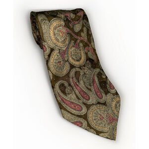 VTG Hubert Milano Green Paisley Silk Tie